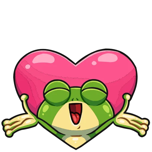 🥰 Эмодзи «Лягуш и Квакуша» для Telegram
