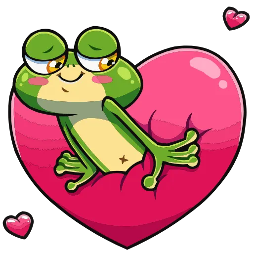 🥰 Эмодзи «Лягуш и Квакуша» для Telegram
