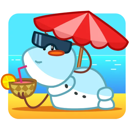 😎 Стикер «Snowman» для Telegram