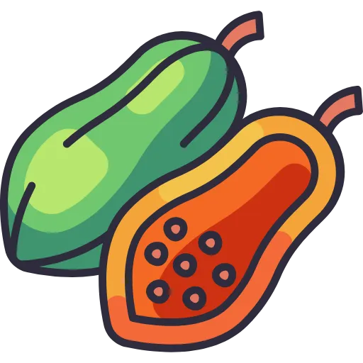 🤩 Эмодзи «Фруктовое лето - зелёные и оранжевые буквы» для Telegram