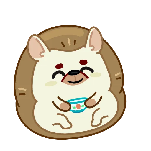 🍵 Эмодзи «Анимированный набор эмоджи с ёжиком Фуфиком из ВК» для Telegram