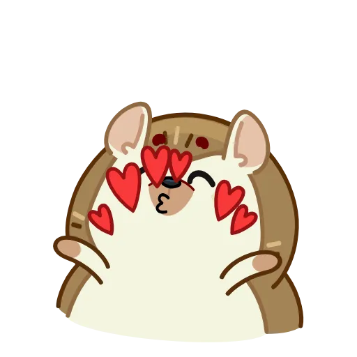 😘 Эмодзи «Анимированный набор эмоджи с ёжиком Фуфиком из ВК» для Telegram