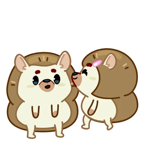 😘 Эмодзи «Анимированный набор эмоджи с ёжиком Фуфиком из ВК» для Telegram