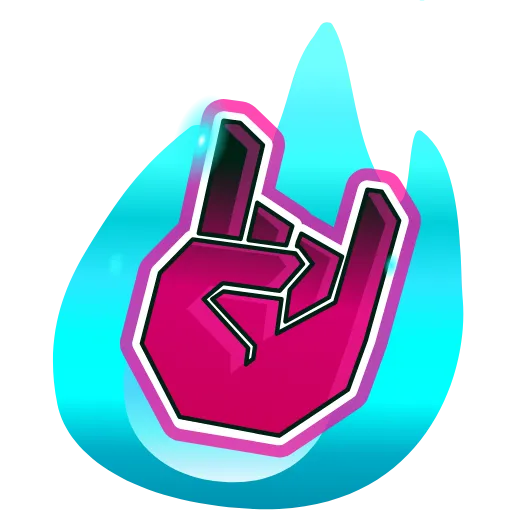 🤘 Эмодзи «Фуксиана - эмодзи цвета фуксия» для Telegram