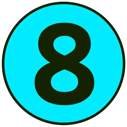 8️⃣ Эмодзи «Фуксиана цифры» для Telegram