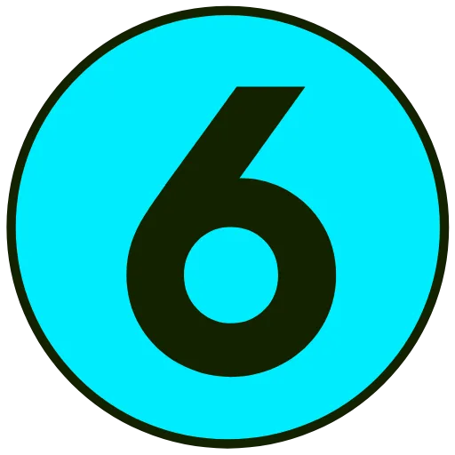 6️⃣ Эмодзи «Фуксиана цифры» для Telegram