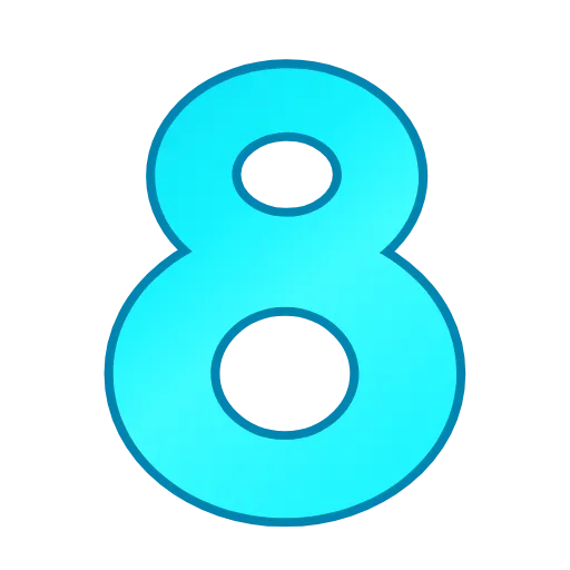 8️⃣ Эмодзи «Фуксиана цифры» для Telegram
