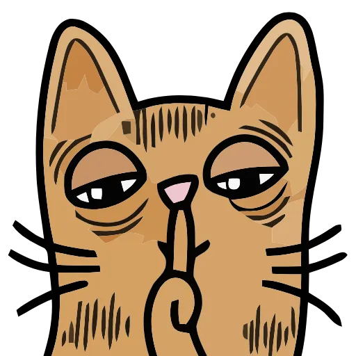 🤫 Эмодзи «Funny Cats» для Telegram