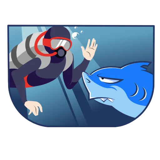😕 Эмодзи «Funnysharkyemoji» для Telegram