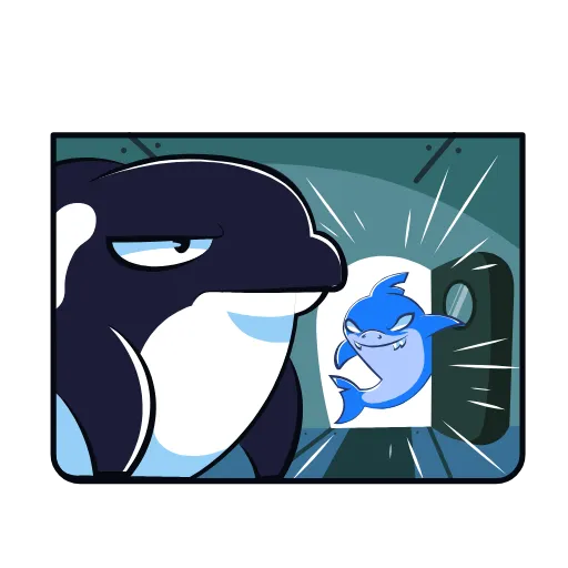 😐 Эмодзи «Funnysharkyemoji» для Telegram