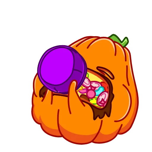 🤤 Стикер «Pumpkin Glitched» для Telegram