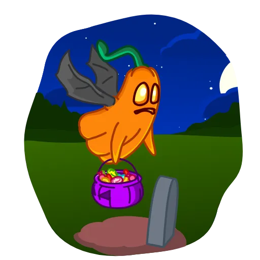 🏃‍♀️ Стикер «Pumpkin Glitched» для Telegram