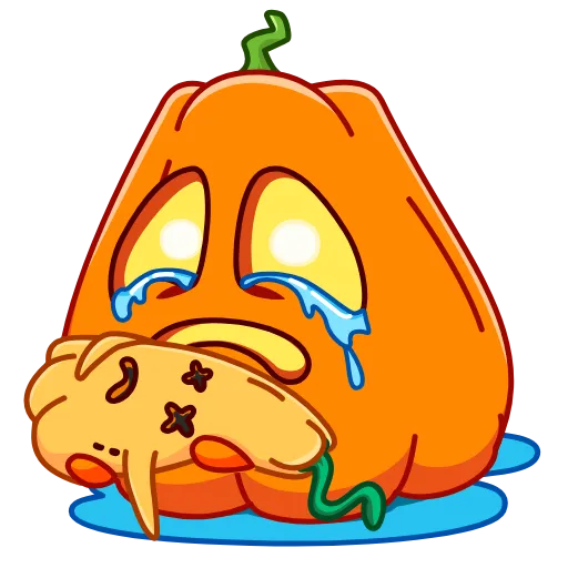 😭 Стикер «Pumpkin Glitched» для Telegram