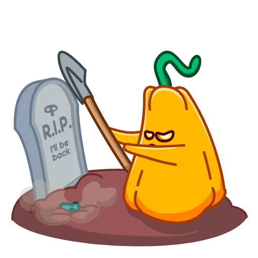🙅‍♂️ Стикер «Pumpkin Glitched» для Telegram
