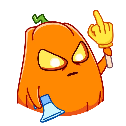 🖕 Стикер «Pumpkin Glitched» для Telegram