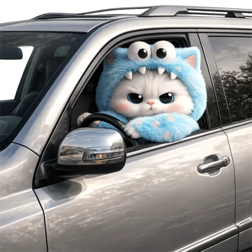🚗 Стикер «Пушистый Монстр» для Telegram