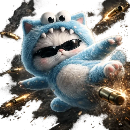 😎 Стикер «Пушистый Монстр» для Telegram