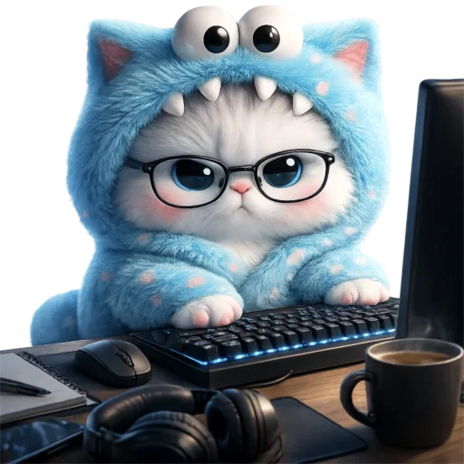 🤓 Стикер «Пушистый Монстр» для Telegram