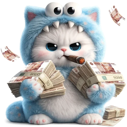 🤑 Стикер «Пушистый Монстр» для Telegram