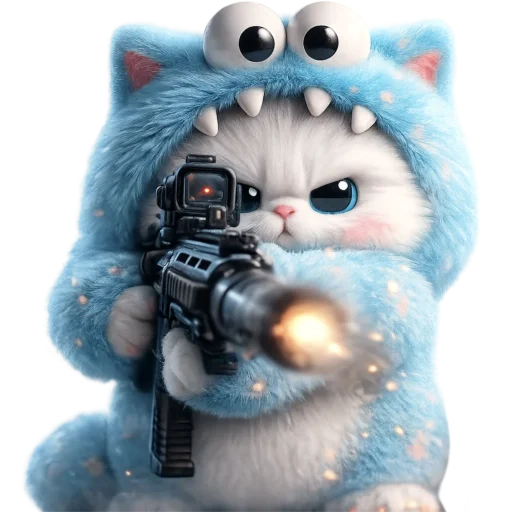 🔫 Стикер «Пушистый Монстр» для Telegram