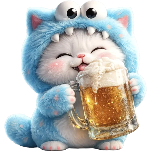 🍺 Стикер «Пушистый Монстр» для Telegram