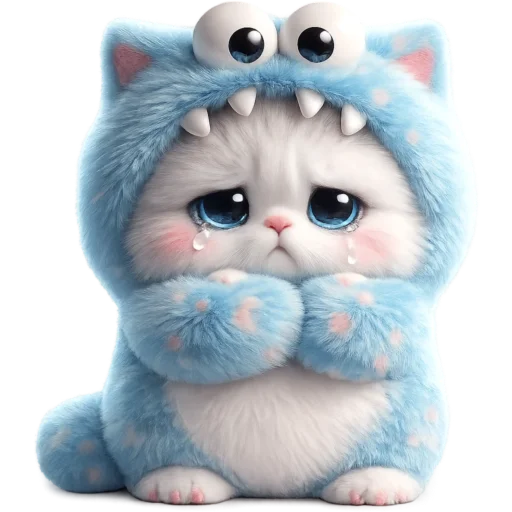 😭 Стикер «Пушистый Монстр» для Telegram
