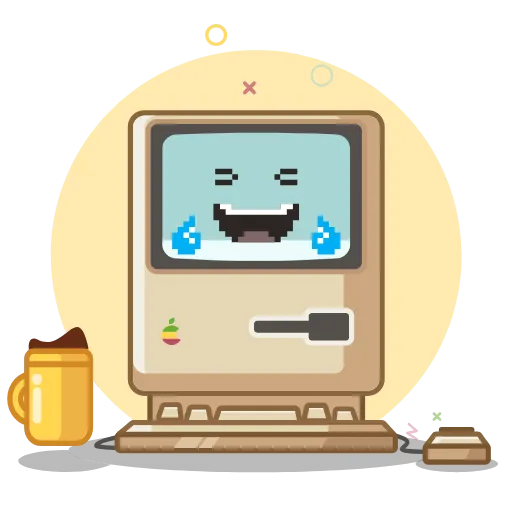 Стикерпак 90S Gadgets для Telegram — скачать