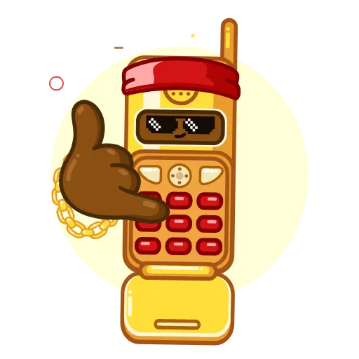 🤙 Стикер «90S Gadgets» для Telegram