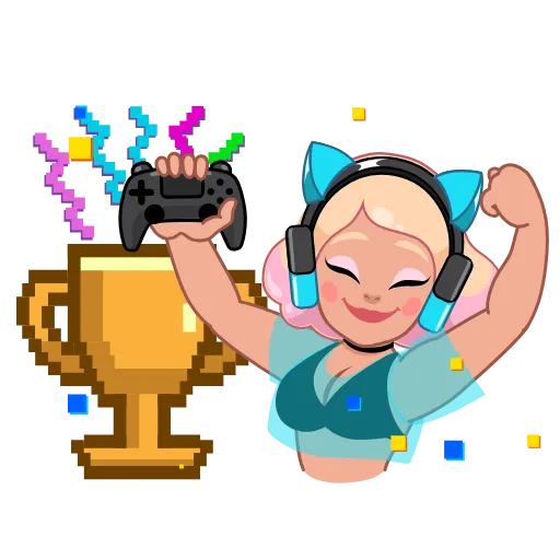 🏆 Эмодзи «Gamer Girl» для Telegram