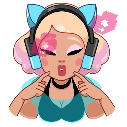 😘 Эмодзи «Gamer Girl» для Telegram