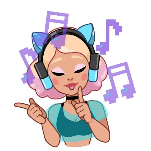 Эмодзи Gamer Girl для Telegram — скачать