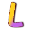 😒 Эмодзи «Желто-фиолетовые буквы» для Telegram