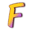 🤩 Эмодзи «Желто-фиолетовые буквы» для Telegram