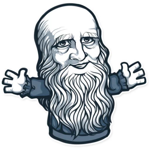 Стикерпак Geniuses of the past для Telegram