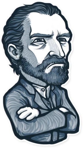 😑 Стикер «Geniuses of the past» для Telegram