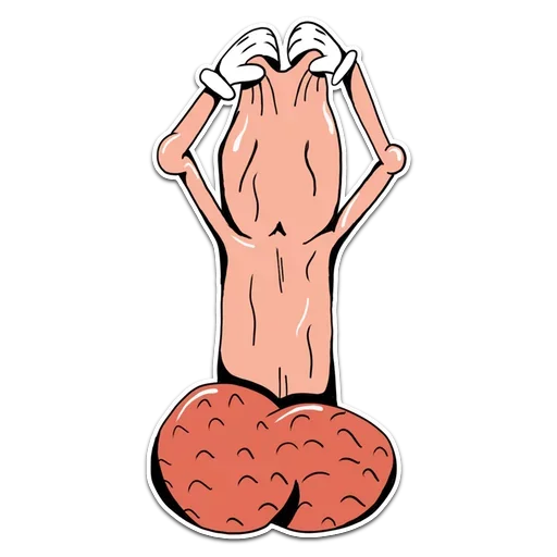 🍌 Стикер «Genitalia stickers 18+» для Telegram