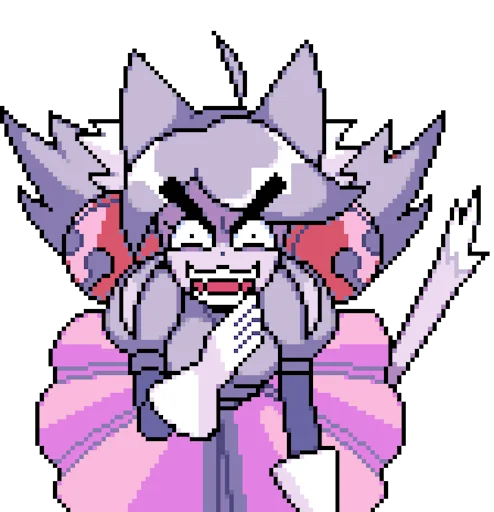😠 Стикер «Deltarune Ghost Cutie Mew Mew» для Telegram