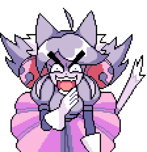 😡 Стикер «Deltarune Ghost Cutie Mew Mew» для Telegram