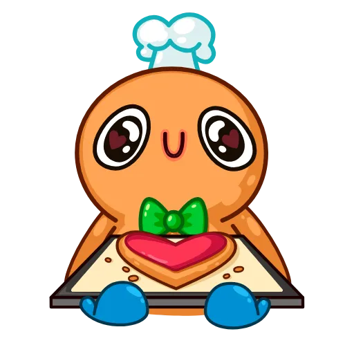 ❤️ Эмодзи «Gingerbread Man» для Telegram