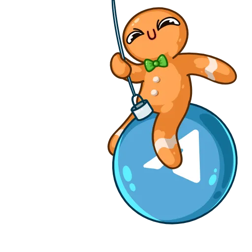 🥳 Эмодзи «Gingerbread Man» для Telegram