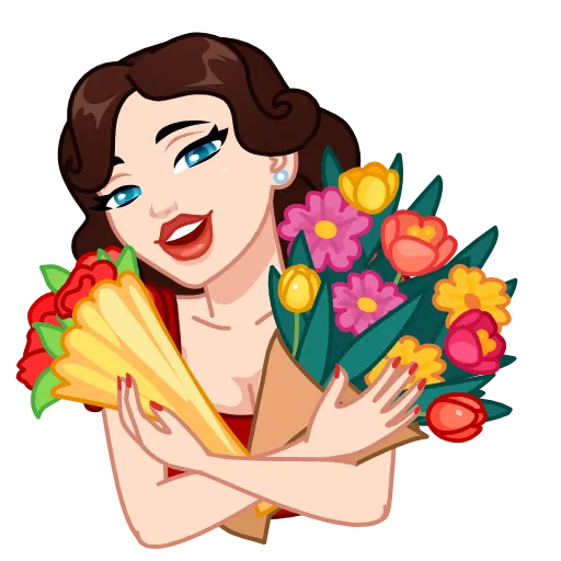 💐 Эмодзи «Я сама!» для Telegram
