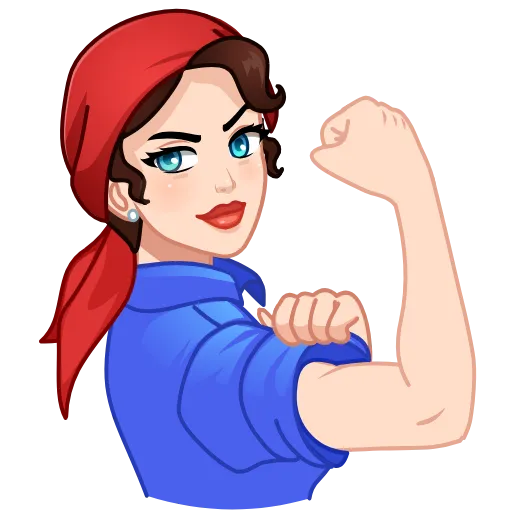 💪 Эмодзи «Я сама!» для Telegram