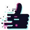 👍 Эмодзи «Glitch» для Telegram