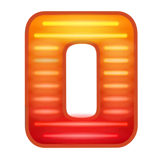 0️⃣ Эмодзи «Glow Font» для Telegram