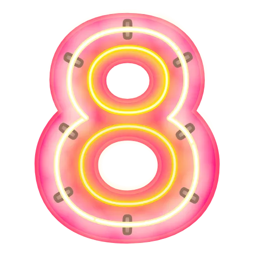 8⃣ Эмодзи «Glow Font» для Telegram
