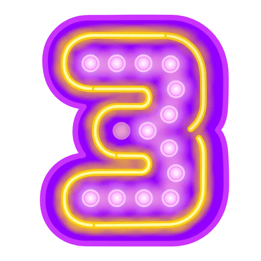 3⃣ Эмодзи «Glow Font» для Telegram