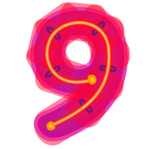 9️⃣ Эмодзи «Glowing Font» для Telegram