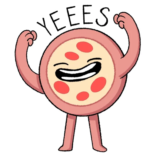 😁 Стикер «Good Pizza, Great Pizza» для Telegram