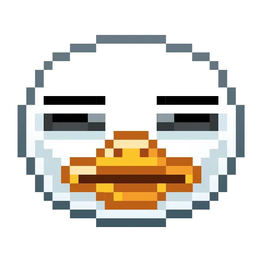 😑 Эмодзи «Goose Emoji - пиксельные эмоджи с гусем» для Telegram