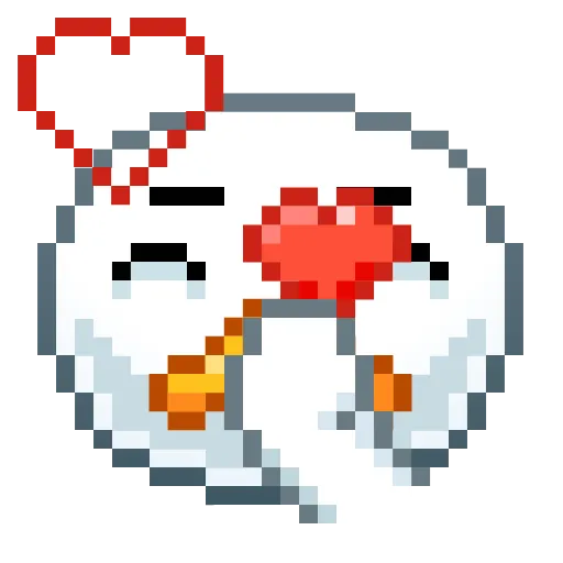😘 Эмодзи «Goose Emoji - пиксельные эмоджи с гусем» для Telegram